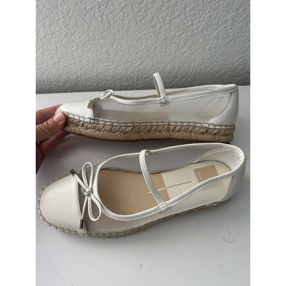 Dolce Vita Cambre Ballet Flats White Mesh Size 6.5 - Picture 5 of 9